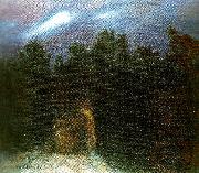 bruno liljefors uven djupt inne i skogen France oil painting artist